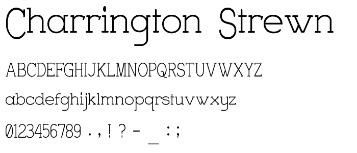 Charrington Strewn font
